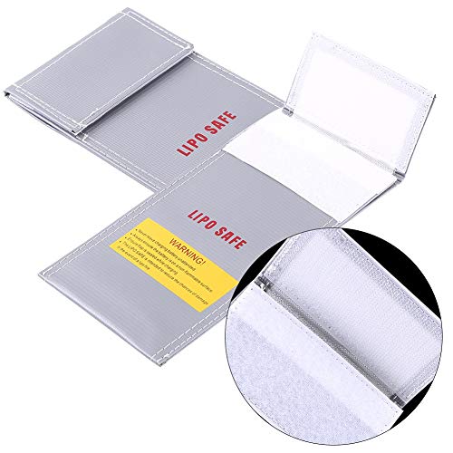 RC Lipo Guard Battery Safety Bag Explosion-Proof Charging Bag Protector 100x200mm for Safe Storage and Handling of Lithium Polymer Batteries