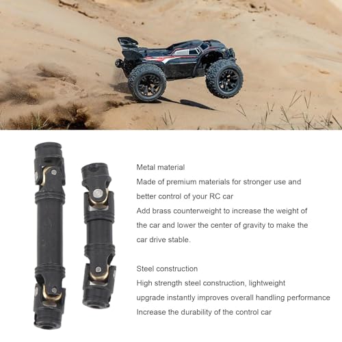 Adjustable Metal Front and Rear CVD Driveshaft Set for 1/18 RC Crawler, Replacement Drive Shaft Kit