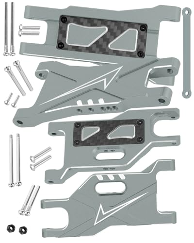 Aluminum for Upgrades Parts 1/10 Slash 2WD VXL/Slash 2WD,Front&Rear Suspension A Arms w/Tie Bar (Only for Slash) Hops Up,Titanium - color: Titanium(for 1/10)