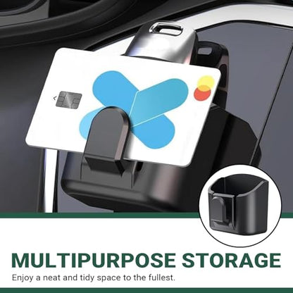 Car Key Box, Car Key Fob Holder Dash Mount, 2.17" x 2" Dashboard Storage Organizer, Universal Vehicle Console Storage Box Accessory (Black)