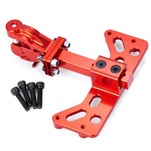 Aluminum Tow Trailer Hitch Shackle Hook for Axial SCX6 | 1/6 Scale Rear Bumper RC Crawler Upgrade,Red - color: Red