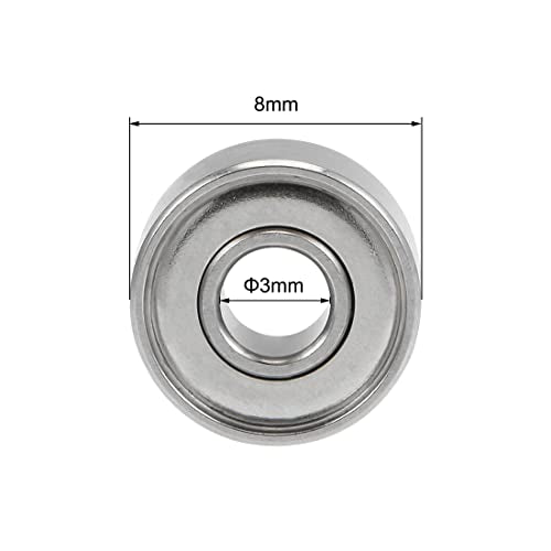 uxcell 693ZZ Deep Groove Ball Bearings Z2 3mm X 8mm X 4mm Double Shielded Carbon Steel 20pcs - size: 3mmx8mmx4mm