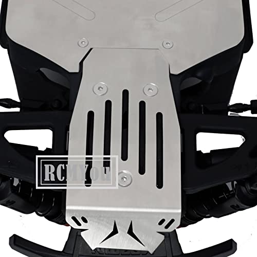 Stainless Steel Front Center Rear Chassis Armor Skid Plate Set for 1/10 Vorteks 4x4 3S Blx 4WD,RC Upgrades Part Front Chassis & Center Chassis & Rear Chassis Hop Ups,Silver,Upgrade 2022