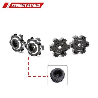 RCAWD for Pro-Line 1/10 6x30 to 12mm Aluminum Wheel Hex Adapters (Narrow) Upgrades Parts #PRO633700