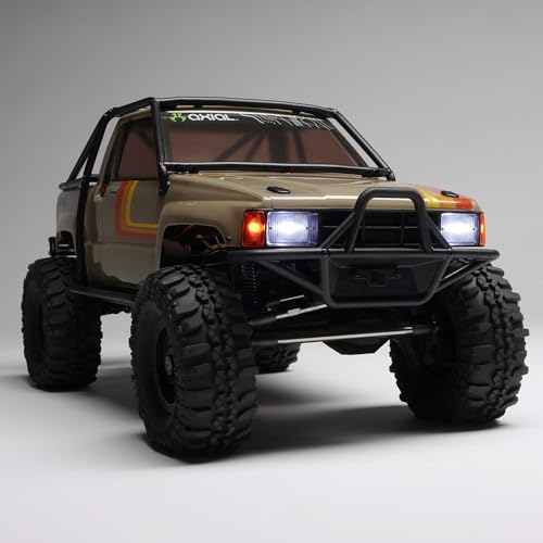 Axial SCX10 III 1987 Toyota SR5 4X4 RC Truck 1/10, Tan | RTR Brushed Rock Crawler, AXI-2062T1, Lipo Battery and Charger Not Included - color: Tan