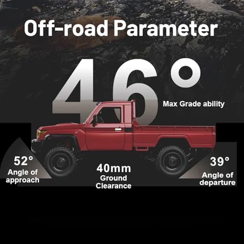 RC Crawler, 1:12 Scale MN82 RC Crawler, 4WD LC79 Land Cruiser Rock Crawlers with Lights, Speed Adjustment, Servo, Tires 2.4Ghz RTR RC Rock Truck for Teens Adults(Red) - color: Burgundy