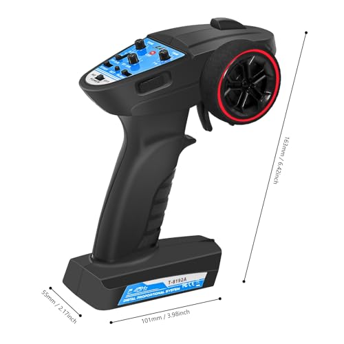 2 in 1 ESC & Receiver with 2.4G RC Transmitter ESC Remote Controller Receiver Combo Specially Designed for Axial SCX24 RC Car