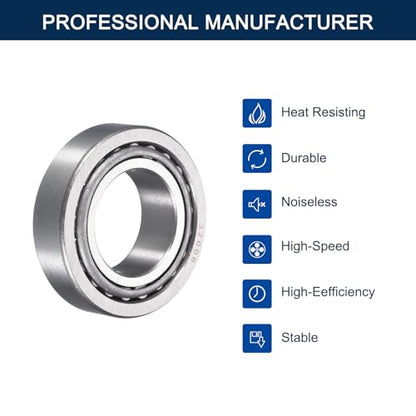 2 Pack 32006 Tapered Roller Bearing Cone and Cup Set | 30mm Bore 55mm OD 17mm Cup Width, Chrome Steel Taper Bearings Set, ABEC-3 - size: 32006