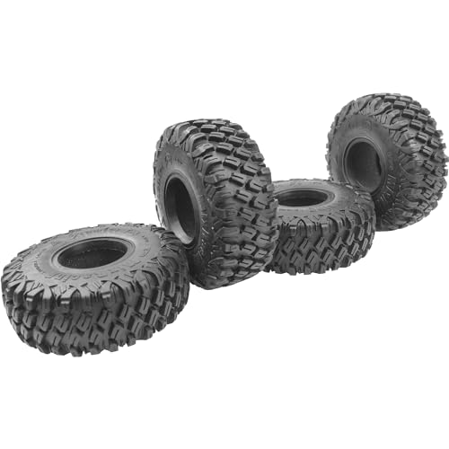 4Pack Vgoohobby 1.9inch Rubber Tires,RC Crawler Tires OD 120mm with Foam Compatible with Axial SCX10 90047 AXI03007 D90 D110 Tamiya CC01 Traxxas TRX-4 1/10 RC Crawler