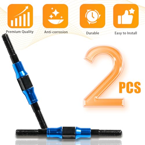 2PCS 3x42mm Aluminum Alloy Turnbuckle Shaft with M3 Threads, Push Rod Tie Rod Linkage Replacement for #53942, Compatible with 1/10 TAMIYA RC Crawlers Trucks On/Off-road Buggy Upgrade (Blue) - style: 2pcs-42mm #53942