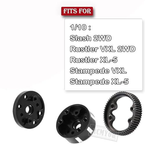 Aluminum Differential Case Upgrade Parts for 1/10 Slash 2WD VXL/Stampede 2WD VXL XL-5/Rustler 2WD VXL XL-5/Bandit 2WD VXL,Alloy Differential Case Hop Ups