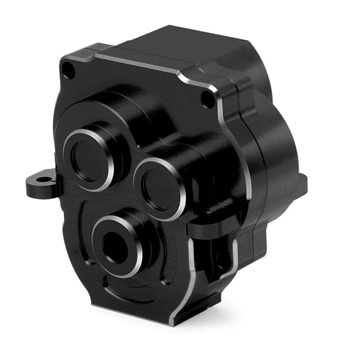 Aluminum Transmission Housing Gearbox Case for TRX4M 1/18th RC Crawler Car Upgrade Parts Accessories (Black) - color: Black