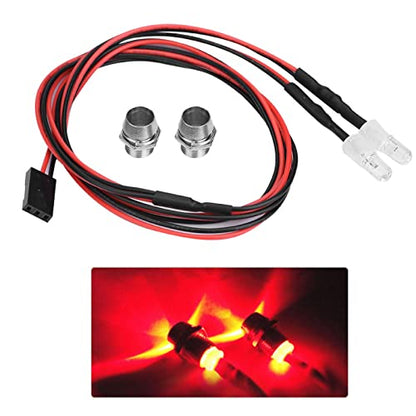 5mm Headlights/Taillight Kit RC Accessory LED Lights for 1/10 Model Drift Car Vehicle(12-red Light), plplaaoo 2PCS RC LED Light Kits,, rc lights rc led lights scx24 lights rc car headlights rc dr
