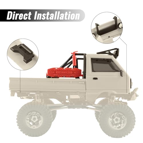 KT24 1/24 Kei Truck Hard Body Shell Kit for 133mm Wheelbase SCX24,WW | Plug-and-Play Lighting, For SCX24 C10/Bronco/Wrangler/Base Camp/4Runner - color: Warm White