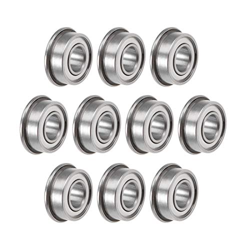 uxcell F686ZZ Flanged Ball Bearing 6x13x5mm Chrome Steel Bearings Double Shielded 10 Pcs - size: 6x13x5mm