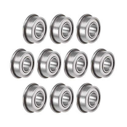 uxcell F686ZZ Flanged Ball Bearing 6x13x5mm Chrome Steel Bearings Double Shielded 10 Pcs - size: 6x13x5mm
