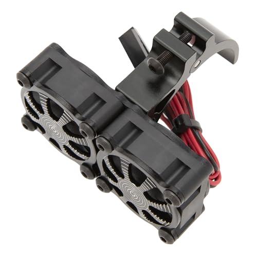 DKKY RC Motor Cooling Fan Heatsink 18000RPM 36mm for ARRMA Axial Traxxas 1/6 1/8 1/10 RC Models with 3650 Motor (Black) - color: Black