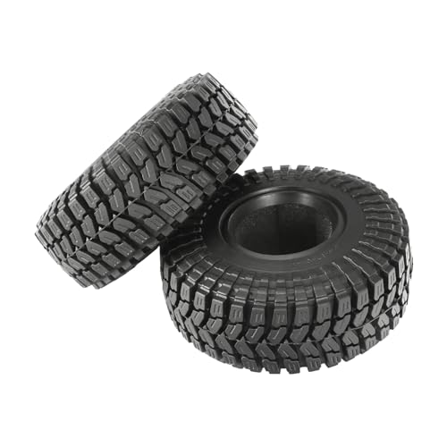 RC Car Tires,WONFAST 4PCS 1.55 inch Mud Wheel Tyre Terrain Crawler Rubber Tires Foam Insert for 1:10 RC Crawler Car for Axial 90069 TF2 D90 CC01 LC70 Tamiya MST JIMNY UTB18(90MM-A) - color: 90mm-a