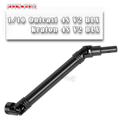 #45 Steel RC Drive Shaft Axles Upgrades Part for 1/10 Outcast 4S V2 BLX & Kraton 4S V2 BLX,4PCS Harden Front Rear CVD Driveshafts Hops up,Black (Only Fit V2)