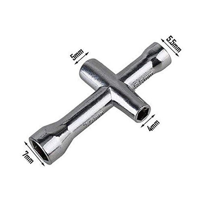 Share Goo 2 Pack 4mm 5mm 5.5mm 7mm Cross Wrenches Maintenance Tool,Small Sleeve Hex Socket Wheel Spanner for RC Model Car Truck Buggy