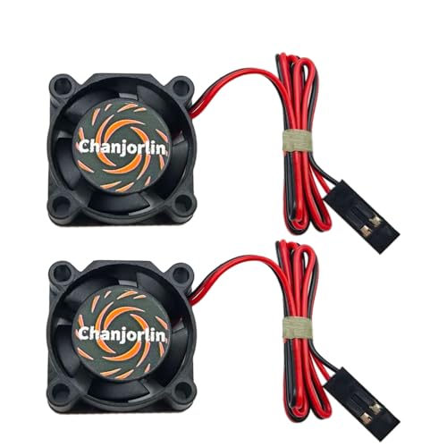 2Pack RC Car Motor Cooling Fan 25mm 30mm 40mm 50mm High Speed Heatsink 28000RPM ESC Fans for 1/8 1/7 1/10 1/12 Scale Truck Off Road Crawler Car Boat 540 550 Brushless Brushed Motors (25mm) - size: 25mm