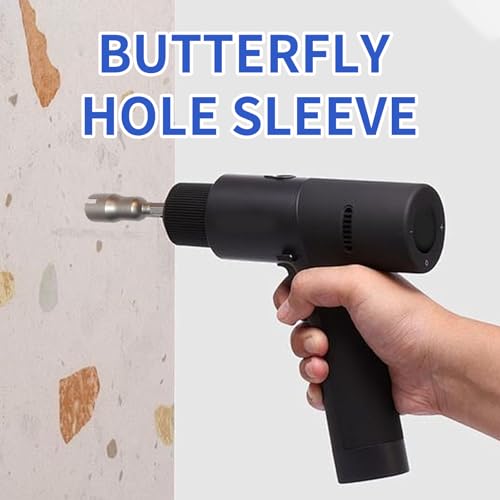 2 pcs Wing Nut Driver Set,Butterfly Hole Socket Wrench For Screws Eye And Panel 1/4” Hex Shank Wing Nuts Driver (Silvery)