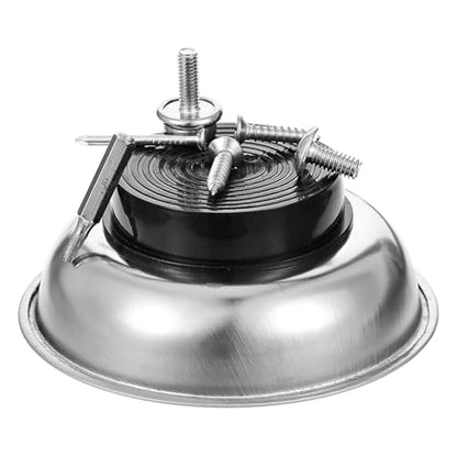 12 Pcs 3" Round Magnetic Bowl Trays Set, Round Magnetic Parts Bowl, Stainless Steel Magnet Tool Tray Parts Holder for Screws, Sockets, Bolts, Pins, Mechanic's and Automotive