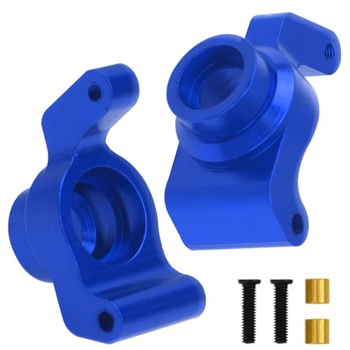 ShareGoo Metal Swing Arms Steering Knuckle Carrier & Steering Assembly Upgrade Parts Compatible with Remo Hobby Smax 1621 1625 1631 1635 1651 1655 1/16 RC Car (Blue) - color: Blue