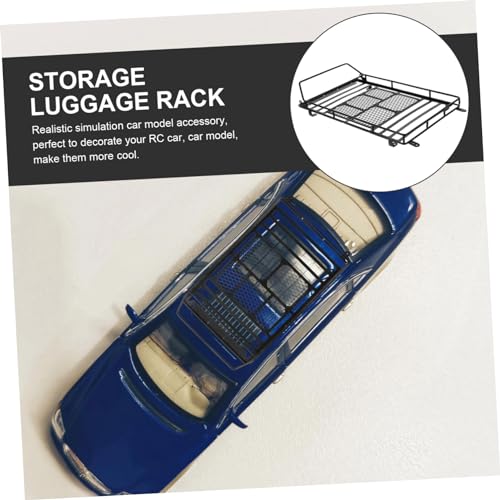 Car Roof Luggage Bracket for Crawler Black Storage Shelf for Simulation Accessories Practical Design for Easy Mounting and Strong Fixation - size: 22.8X14.1cm