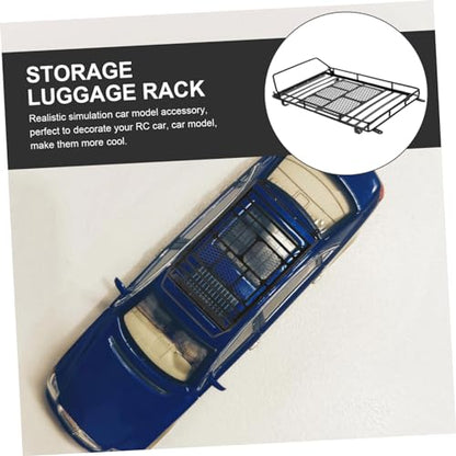 Car Roof Luggage Bracket for Crawler Black Storage Shelf for Simulation Accessories Practical Design for Easy Mounting and Strong Fixation - size: 22.8X14.1cm