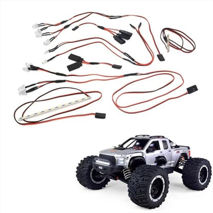 RC Front Rear Lamp Group Compatible with ZD for Racing MX-07 8786 1/7 RC Car Spare Parts Accessories Front and Rear Light Kit RC Car Light Set Lighting System
