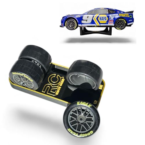 Tire Rack with Lug Nut Holder – Compatible with Losi NASCAR 1/12 Scale RC Car
