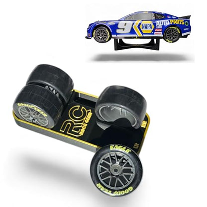 Tire Rack with Lug Nut Holder – Compatible with Losi NASCAR 1/12 Scale RC Car