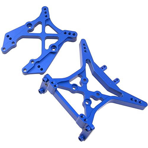 ShareGoo Aluminum Alloy Front & Rear Lower Suspension A-Arms Set Shock Tower Compatible with Horizon ECX 1/10 2WD Ruckus Axe Brutus Circuit AMP MT/DB Crush RC Car Buggy Tuck (Blue)