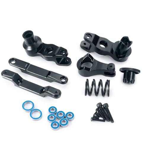 RC Car Parts for X-Maxx 1/5 RC Car Monster Truck Upgrade Parts Metal Steering Assembly Bellcranks Support Servo Saver for Spring Bearings