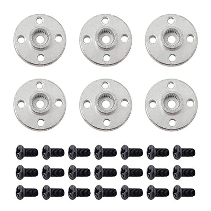 Honbay 6PCS Metal Servo Arms Horn Aluminum Round 25T Standard Servo Disc with Screw for RC Robot Boat Car Airplane Hop-up Parts