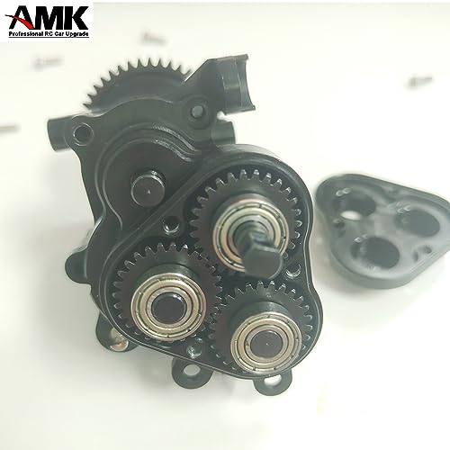 AMK 32P 2-Speed TRX4 Transmission Case Metal Transfer Gearbox for 1/10 RC Crawler TRX6 Upgrades