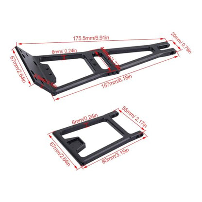 AMK 1/10 RC Crawler Tow Truck Accessory Kit, Truck Tow Truck Crane Arm Wrecker Servo Winch Kit, for 1/10 RC Crawler SCX10 TRX4 Capra LCG Chassis Upgrades Parts - color: Black