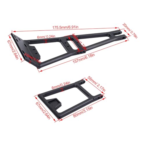 AMK 1/10 RC Crawler Tow Truck Accessory Kit, Truck Tow Truck Crane Arm Wrecker Servo Winch Kit, for 1/10 RC Crawler SCX10 TRX4 Capra LCG Chassis Upgrades Parts - color: Silvery
