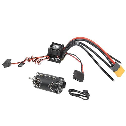 380 Sensored Brushless Motor 13.5T with TS80A Sensored Brushless ESC Combo Black for 1/12 1/14 RC Car