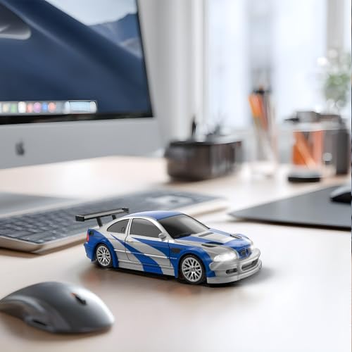RC Drift car, 1/43 Mini Rc Drift car with Gyroscope, 2.4GHz Full Proportional Remote control Cars, 4WD High Speed Racing with Lights, Racing Tires, Model Cars Gift for Adults, Kids, Boys, Girls - color: Blue