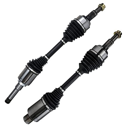 Detroit Axle - 2.4L Front CV Axle Shafts for 2010-2017 Chevrolet Equinox | GMC Terrain 2011 2012 2013 2014 2015, 2 CV Axle Shafts Assembly Replacement - size: 2X1700055-NEW/Pair