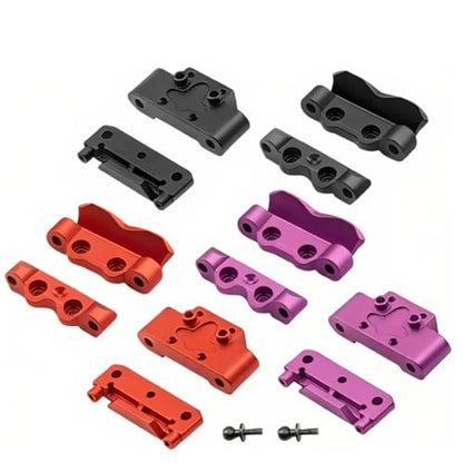 RC Automobiles Parts For Losi Micro B 2WD For Buggy RTR 1/24 Rc Car Upgrades Accessories Parts Front Bulkhead And Rear Pin Mounts Set Aluminum Meta(Red) - color: Red