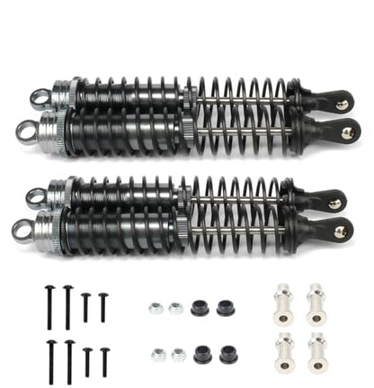 Oil Adjustable Aluminum 140mm Shock Absorber Damper For Rc Car 1/8 Buggy Truck Upgraded Hop-Up Parts Hsp Hpi Losi Axial 4PCS/set (Titanium) - color: Titanium