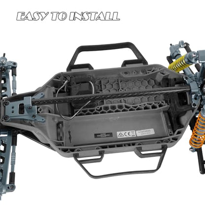 RC Aluminum Chassis Brace Upgrades Part for 1/10 Slash 4WD LCG,Slash 4x4 LCG VXL,Rustler 4wd,Rustler 4x4 VXL,Chassis Brace Heavy Duty Hops up,Titanium - color: Titanium - (Upgrades)