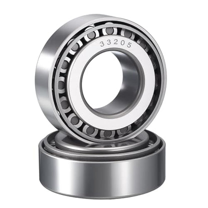 2 Pack 33205 Tapered Roller Bearing Cone and Cup Set | 25mm Bore 52mm OD 22mm Cup Width, Chrome Steel Taper Bearings Set, ABEC-3 - size: 33205