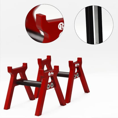 RC Car Stand Aluminum Alloy RC Car Static Display Stand RC Work Stand for 1/18 1/24 TRX4M FCX18 SCX24 FCX24 RC Car Upgrade Parts (Red) - color: Red