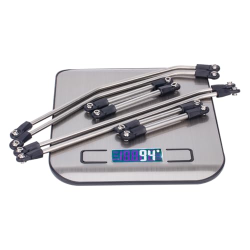Carbon Fiber Frame Rail LCG Chassis Kit with Ultralight Portal Transmission Skid Plate for 1/10 RC Crawler Comp Rigs SCX10 Capra (Links Set)