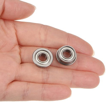 uxcell F686ZZ Flanged Ball Bearing 6x13x5mm Double Shielded Chrome Steel Flange Bearings, 4pcs - size: 6x13x5mm