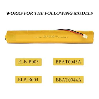 9.6V BBAT0043A Emergency Light Battery, AA*8 1200mAh Batteries Compatible for OSI OSA228 DANTONA CUSTOM-306-U BBAT0044A BAA-96 ELB-B003 Exit Sign Battery Replacement (2 Pack) - color: 2PCS 9.6V 1200mAh battery